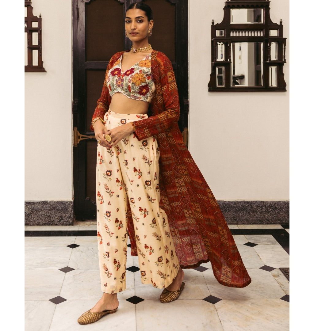 Mirai Crop Top Cape Set Label Anushree Kynah