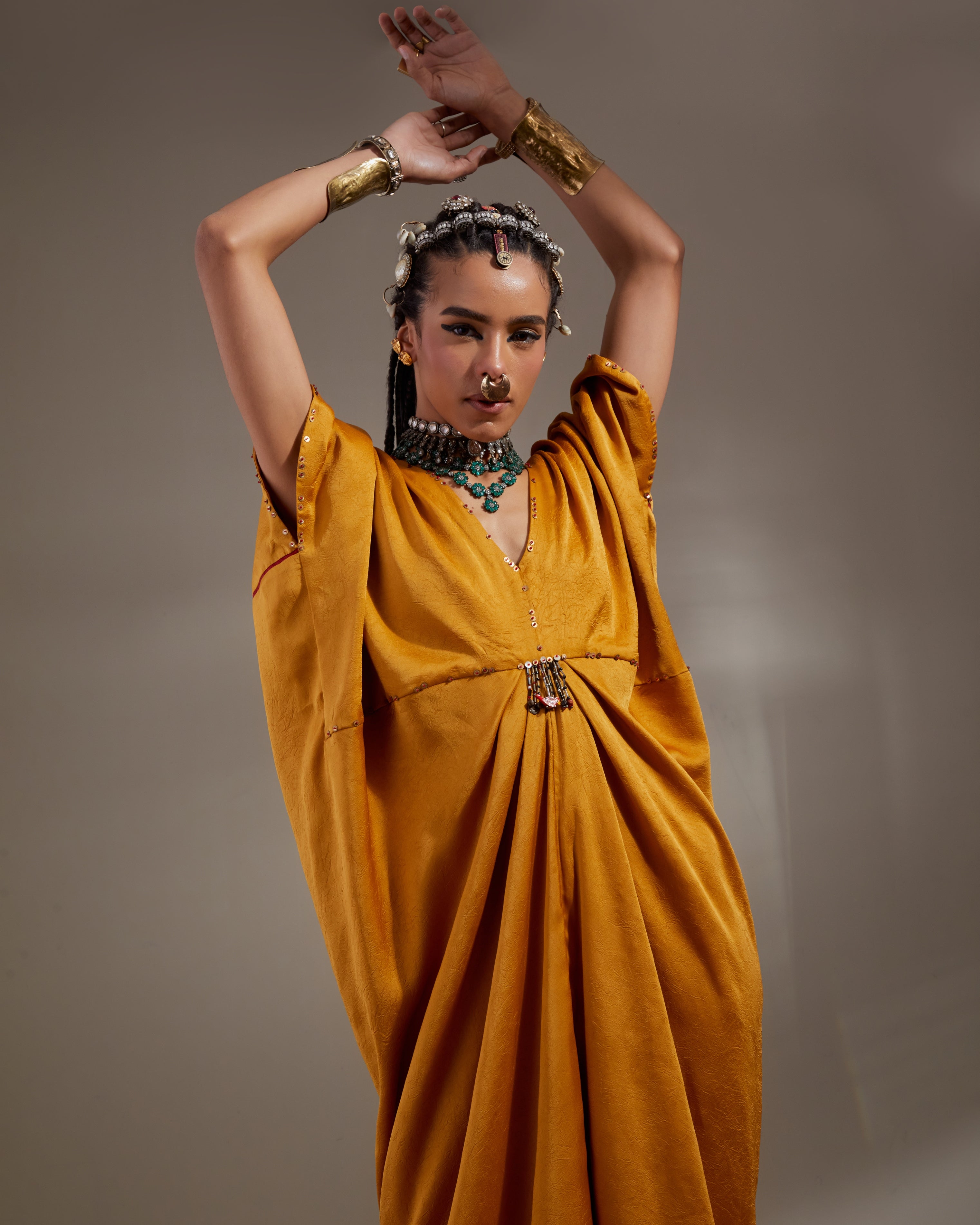 Yellow Topaz Zia Trapeze Dress | Aseem Kapoor S / With Gilet Yellow Topaz Zia Trapeze Dress | Aseem Kapoor S / With Gilet