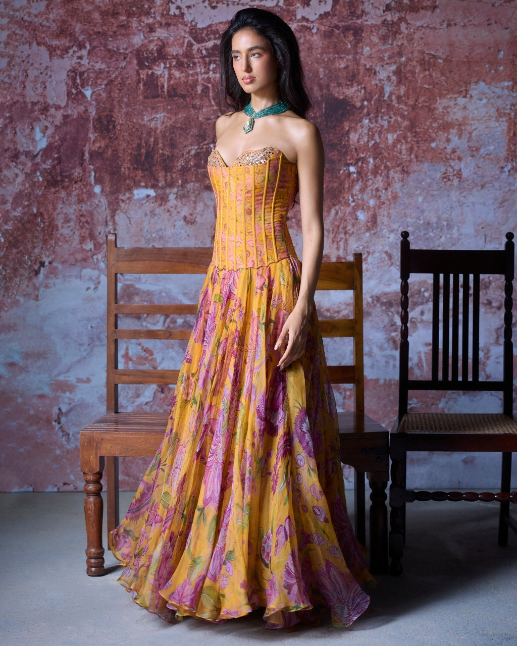mahima mahajan corset dress Liza Corset Lehenga Set