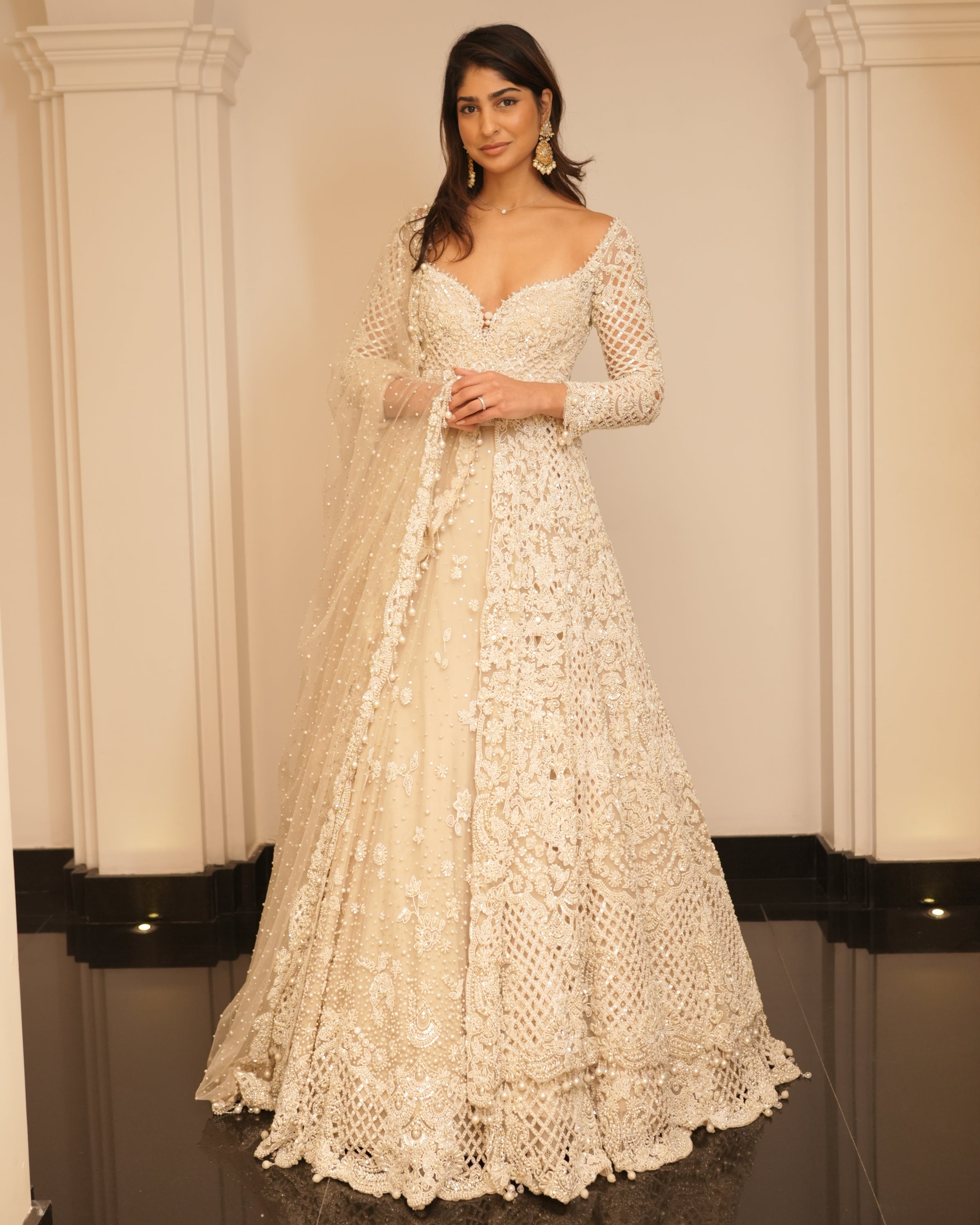 Falaknuma Pearl Jacket Lehenga Set Seema Gujral – KYNAH