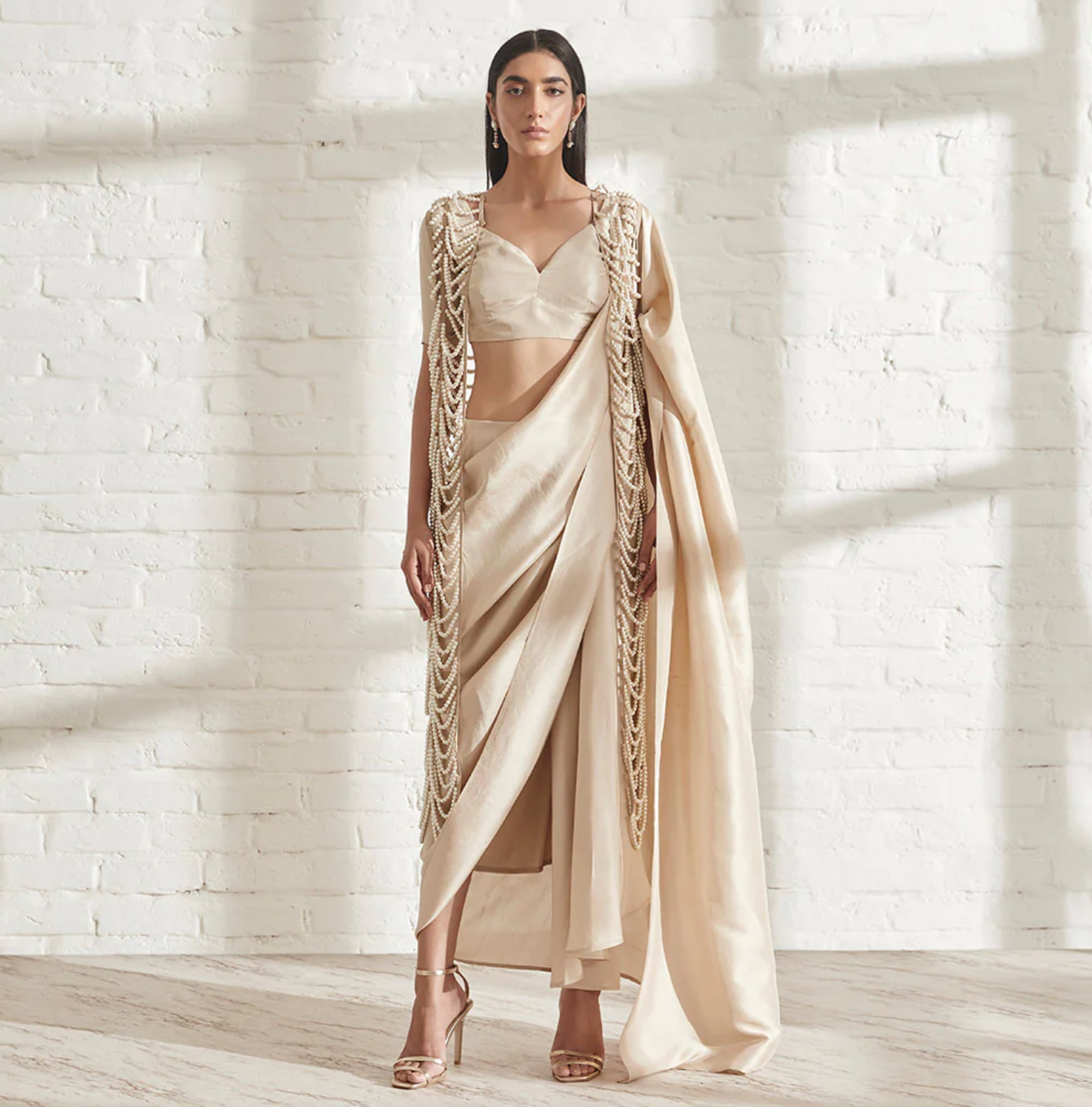 Pearl sales saree jacket
