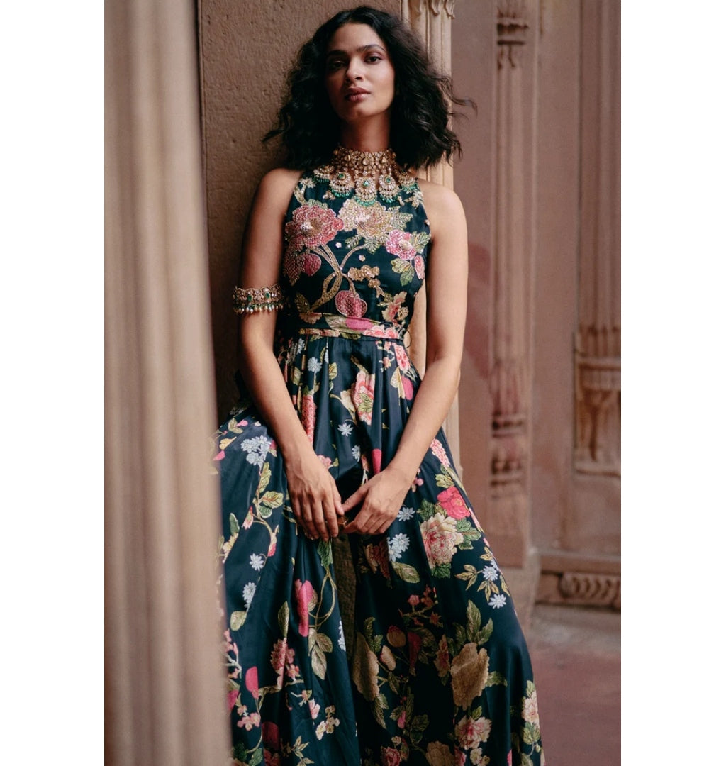 Halter Neck Embroidered Jumpsuit | Paulmi & Harsh M Halter Neck Embroidered Jumpsuit | Paulmi & Harsh M