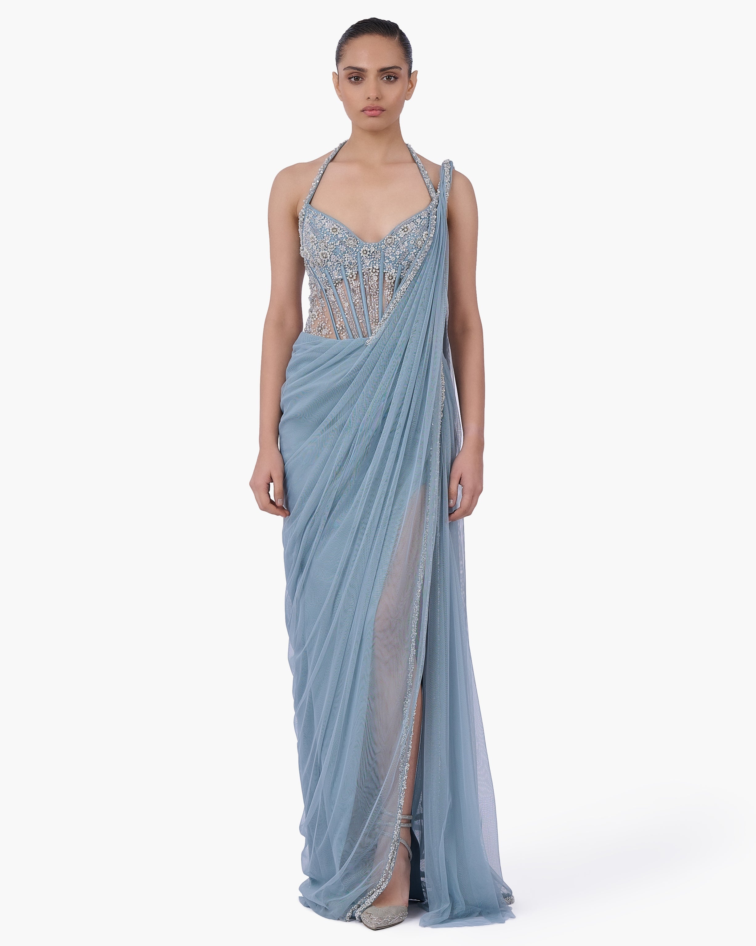 The Skydust Sari Gown
