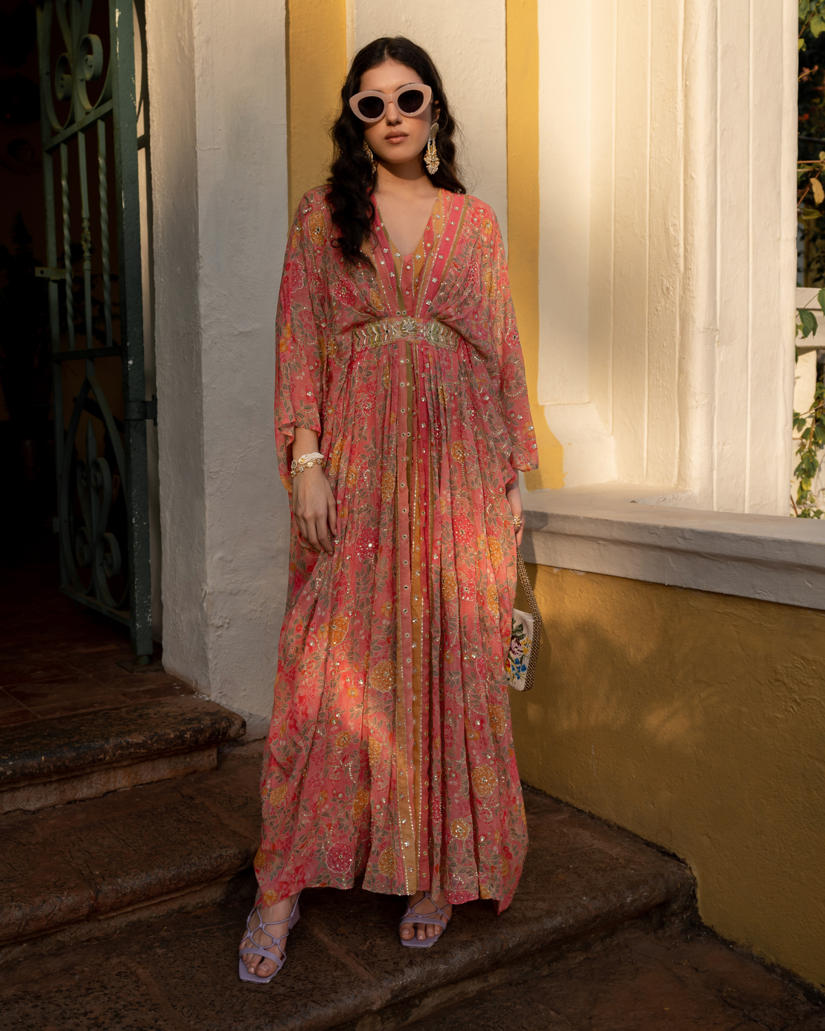 maternity kaftan maxi dress Moomaya Womens Long Maternity Kimono Sleeves Button Down Maxi Dress Kaftan, Women's, Size: XL