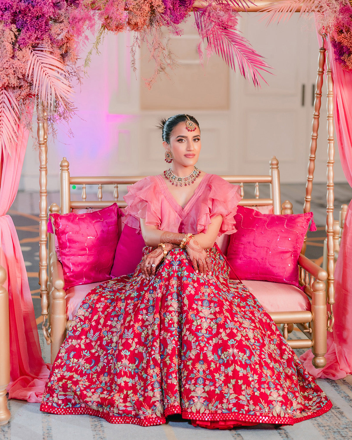 Sona Doshi in the Jeena Lehenga by Chamee & Palak at KYNAH