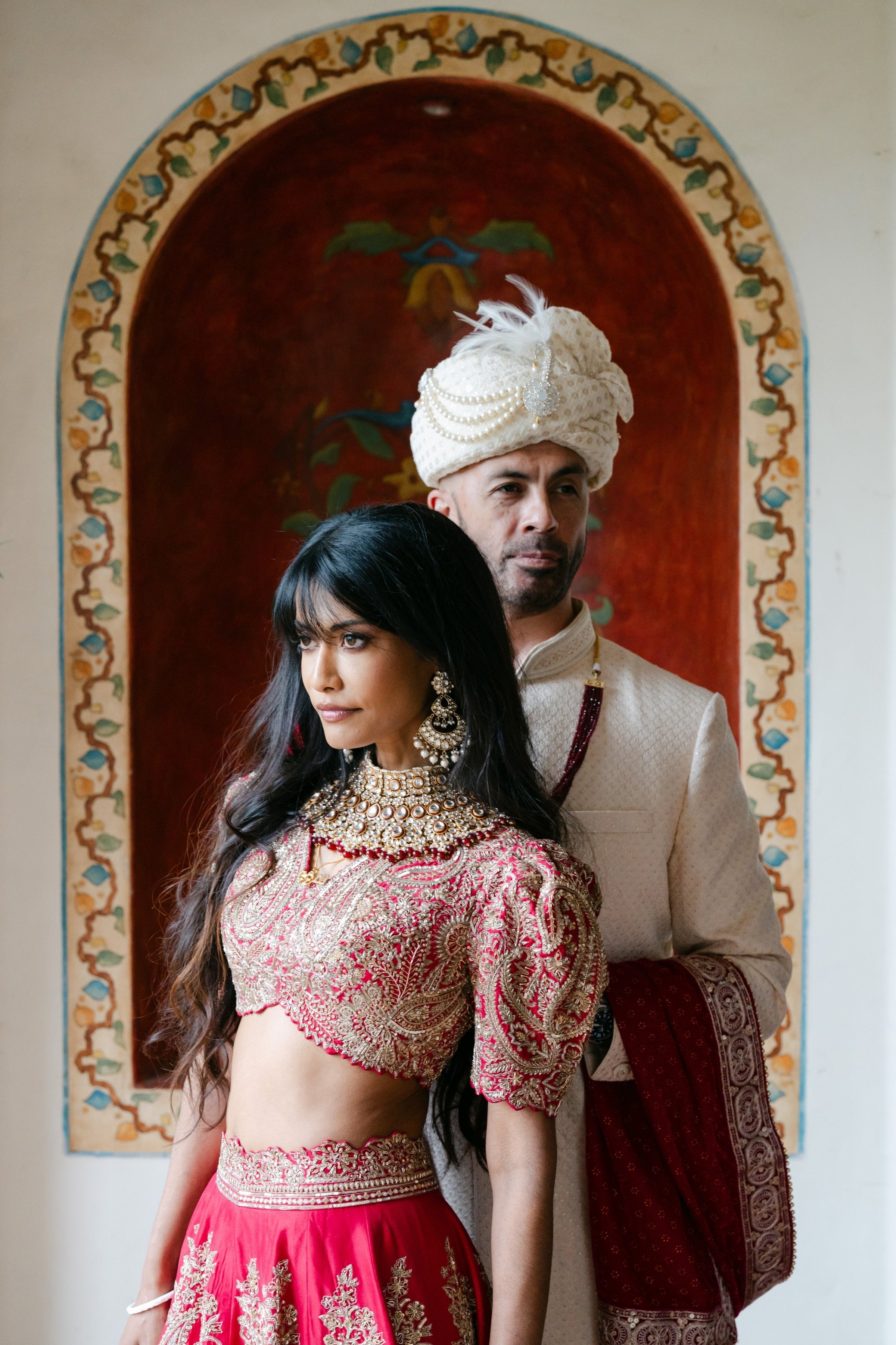 Anwesha’s Regal Wedding Look in Mrunalini Rao