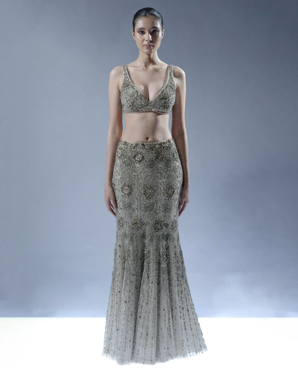 Pearl Cascade Lehenga Set