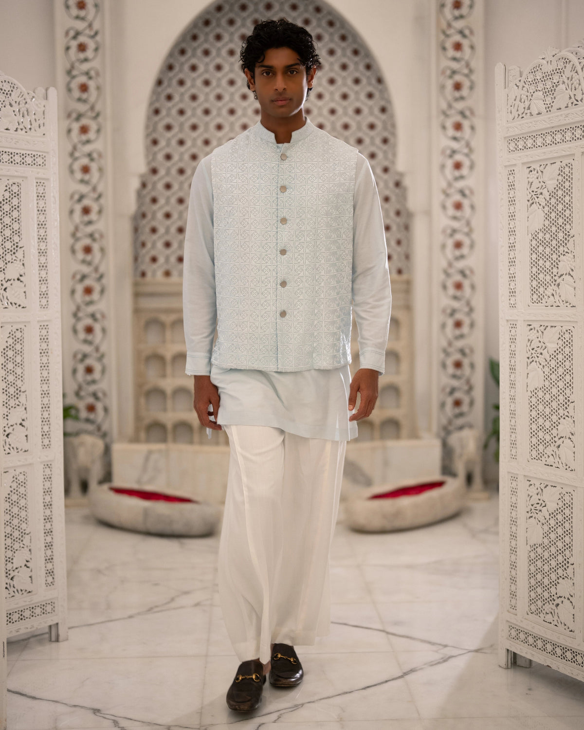Ice Blue Bandi Three-Piece Set