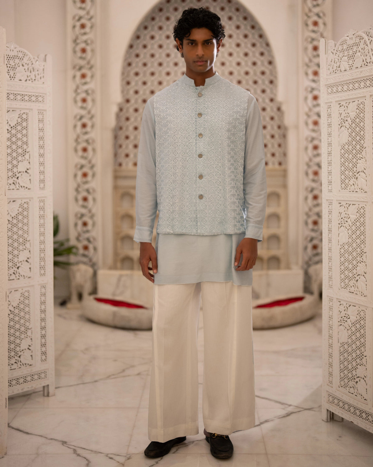 Ice Blue Bandi Three-Piece Set