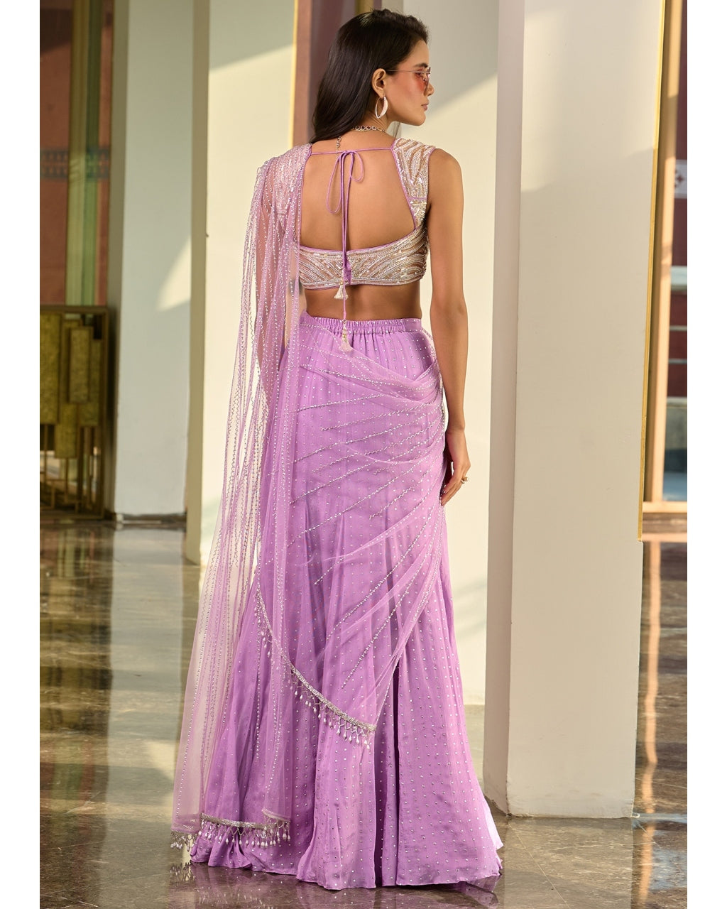 Violet Lehenga Set