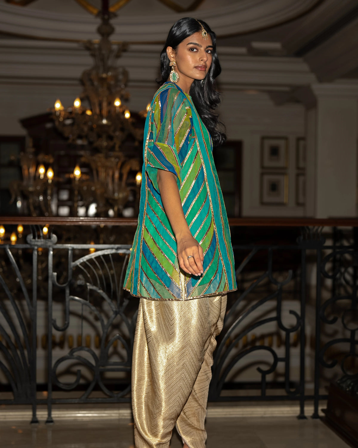 Multicolour Ribbon Embroidered Tulip Set