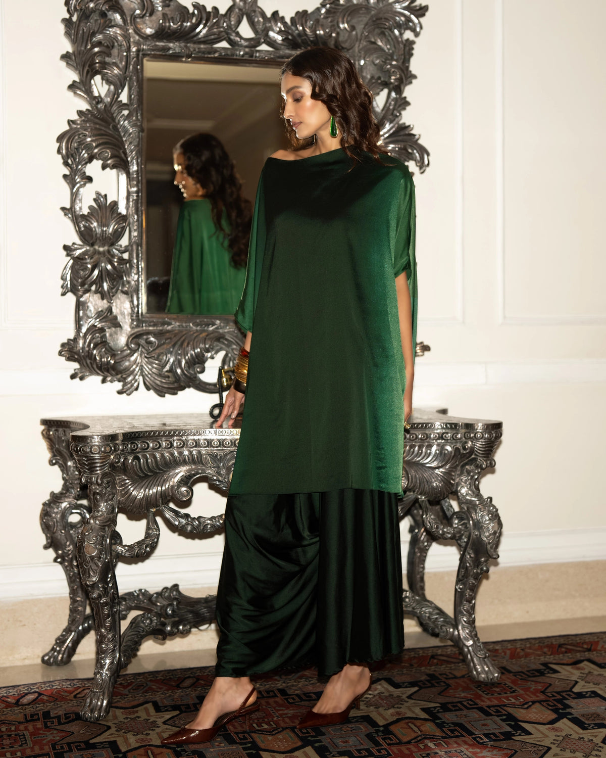 Emerald Ombré Culotte Pant Set
