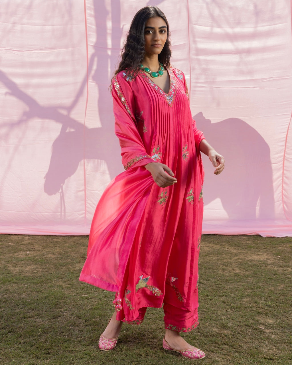 The Pink Alia Choga Set