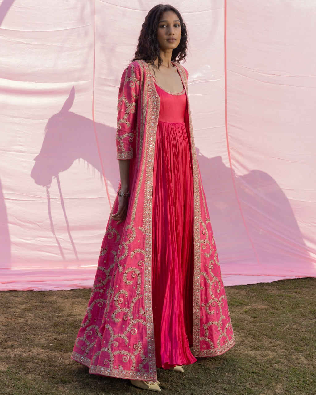 Pink Rani Sa Anarkali Set