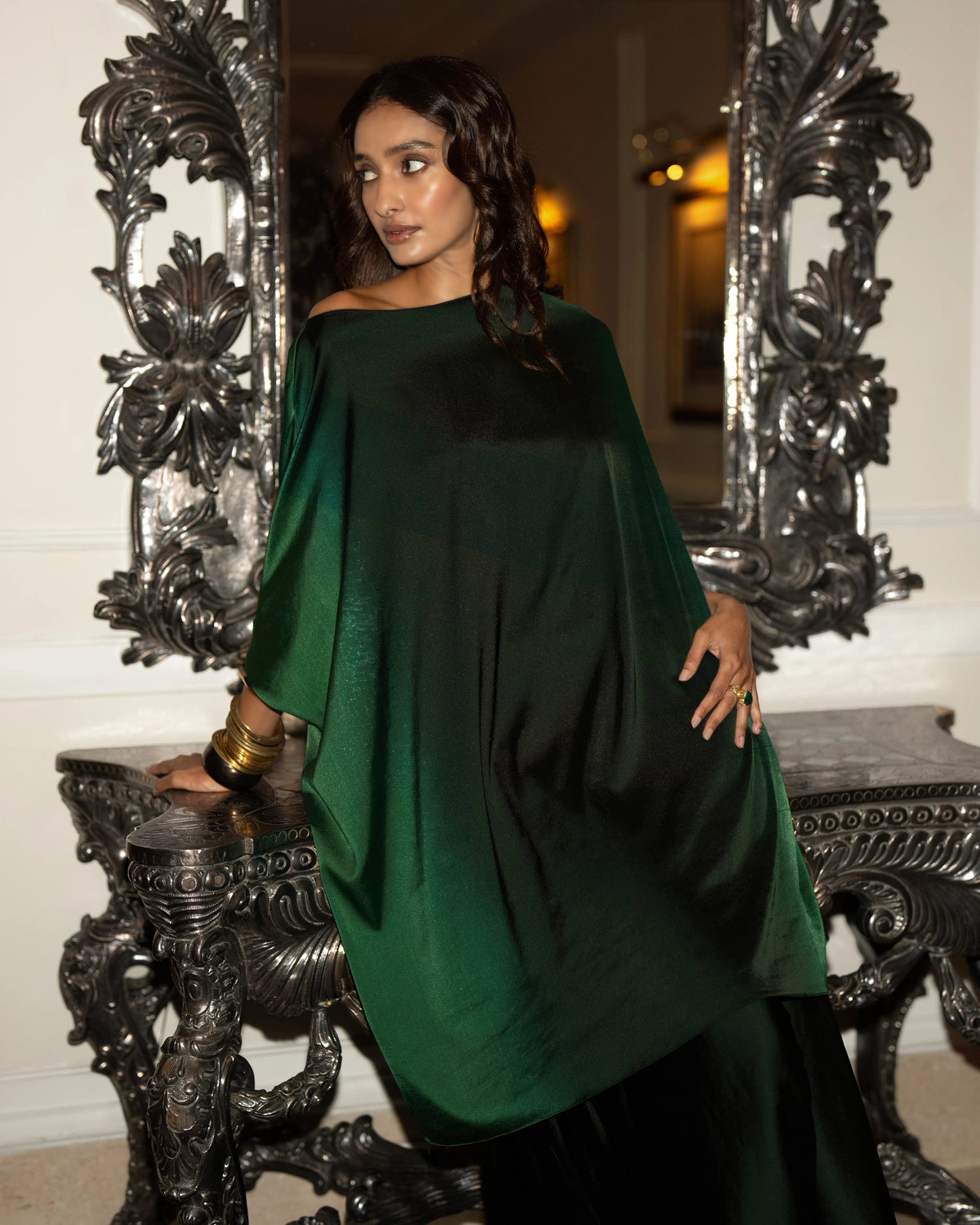 Emerald Ombré Culotte Pant Set