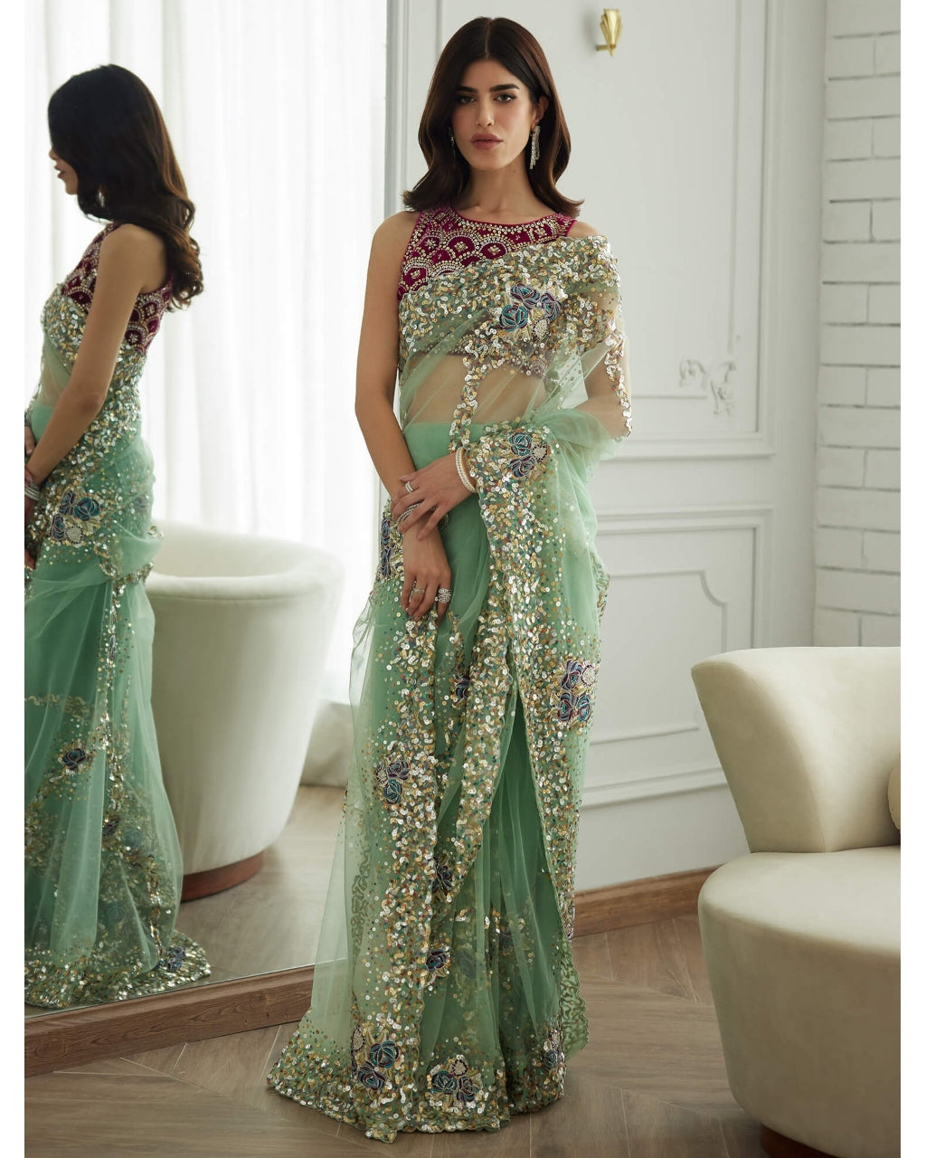 Isabella Blouse, Sari & Petticoat Set