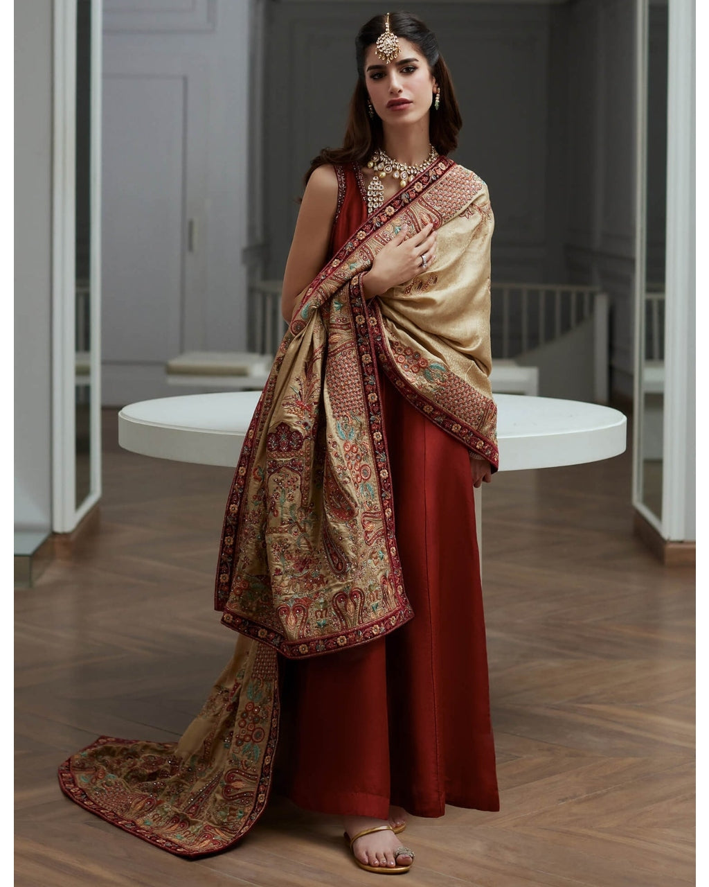 Harper Peshwas & Shawl Set