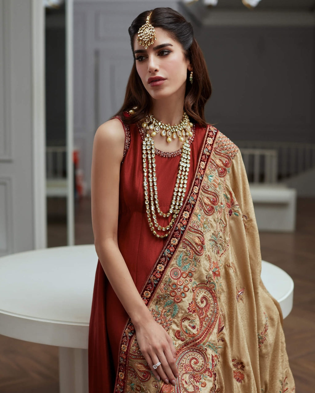 Harper Peshwas & Shawl Set