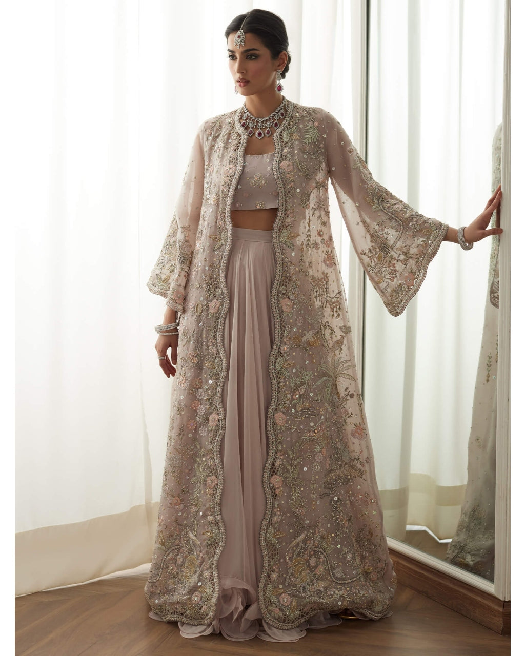 Lizbeth Blouse & Swirly Lehenga Set