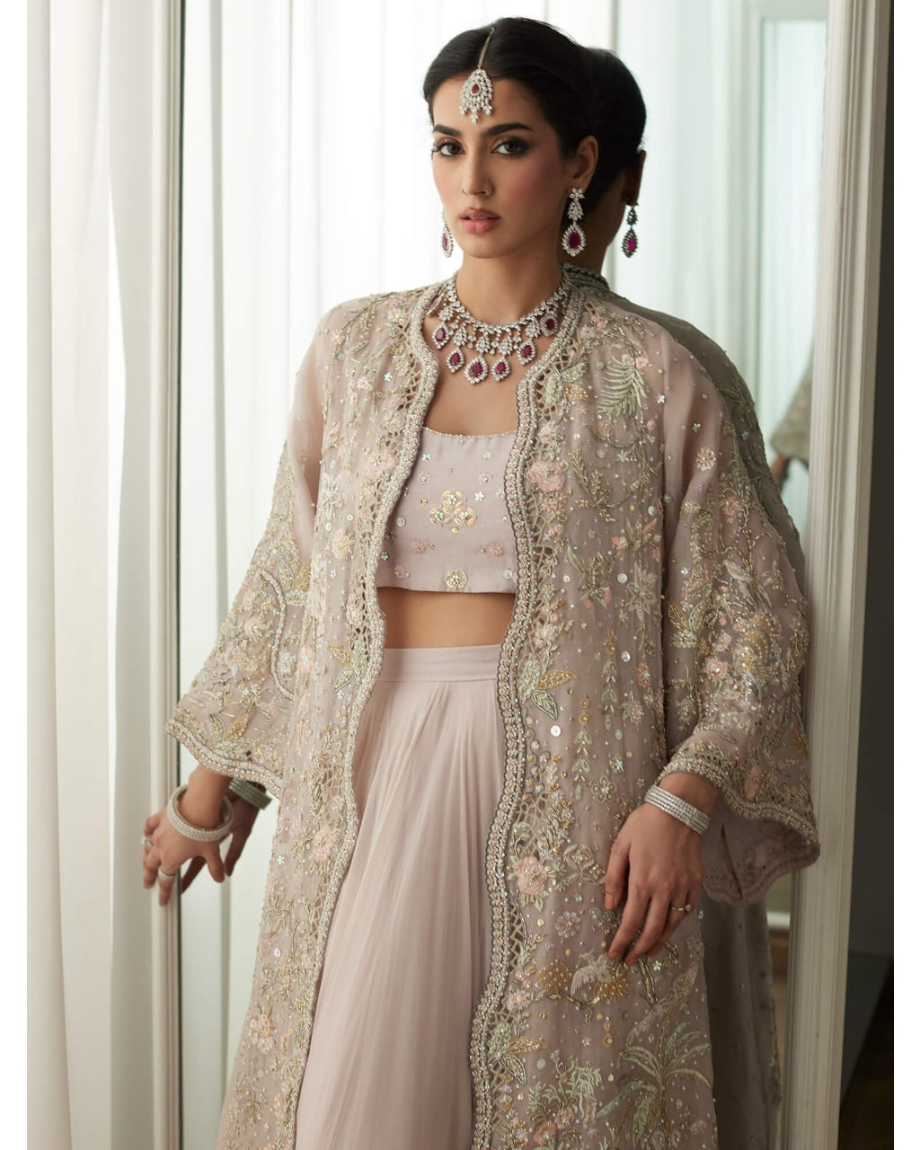 Lizbeth Blouse & Swirly Lehenga Set