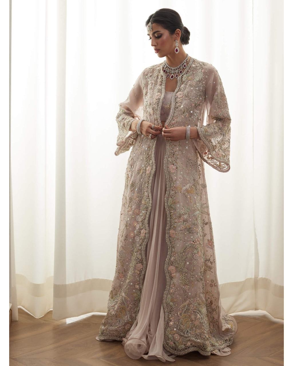 Lizbeth Blouse & Swirly Lehenga Set