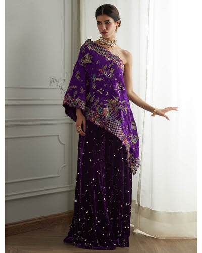 Grace Wrap Stole & Sharara Set