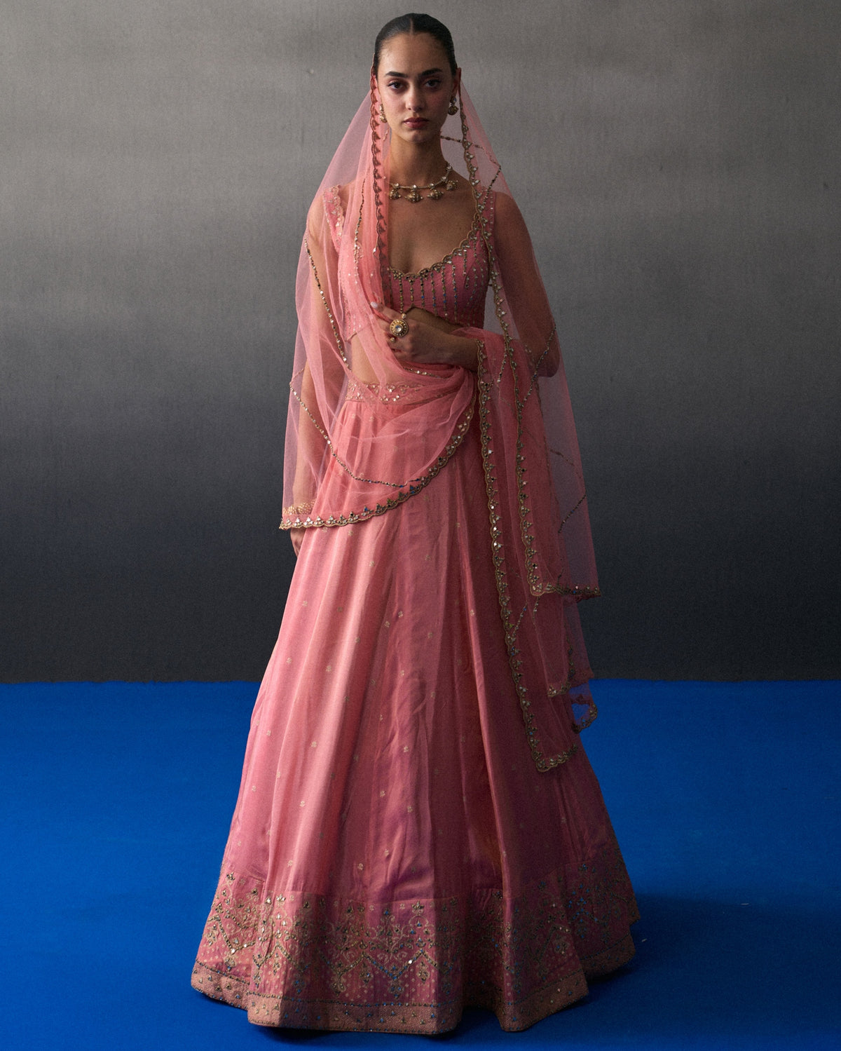 Gajri Benarasi Festive Lehenga