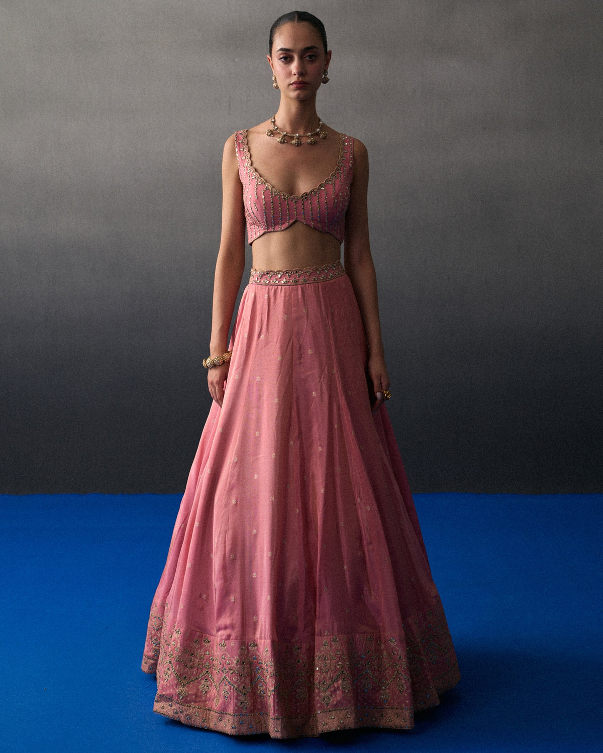 Gajri Benarasi Festive Lehenga