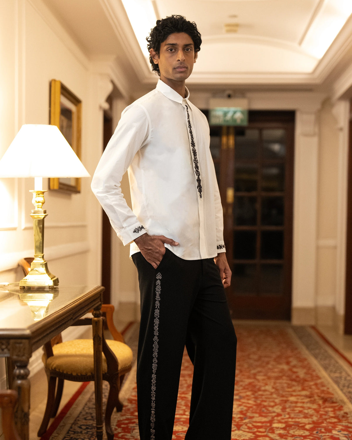 Ivory Shirt & Pant Set