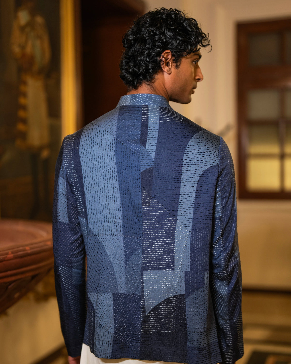 Blue Bandhgala Shirt & Pants
