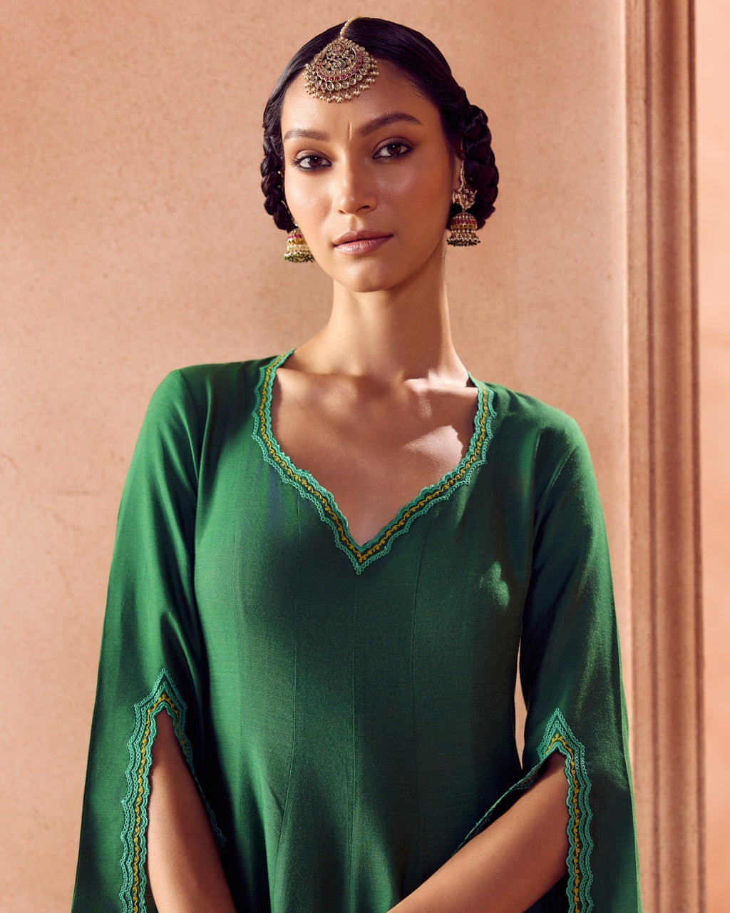 Green Anarkali Set