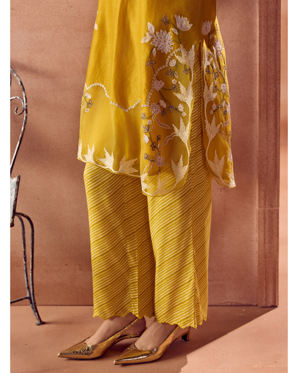 Mustard Kurta Set