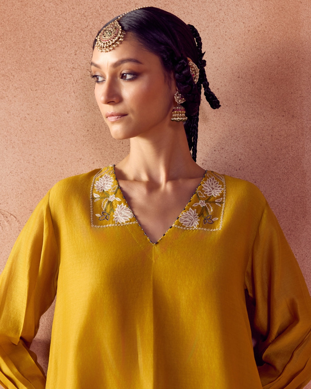 Mustard Kurta Set