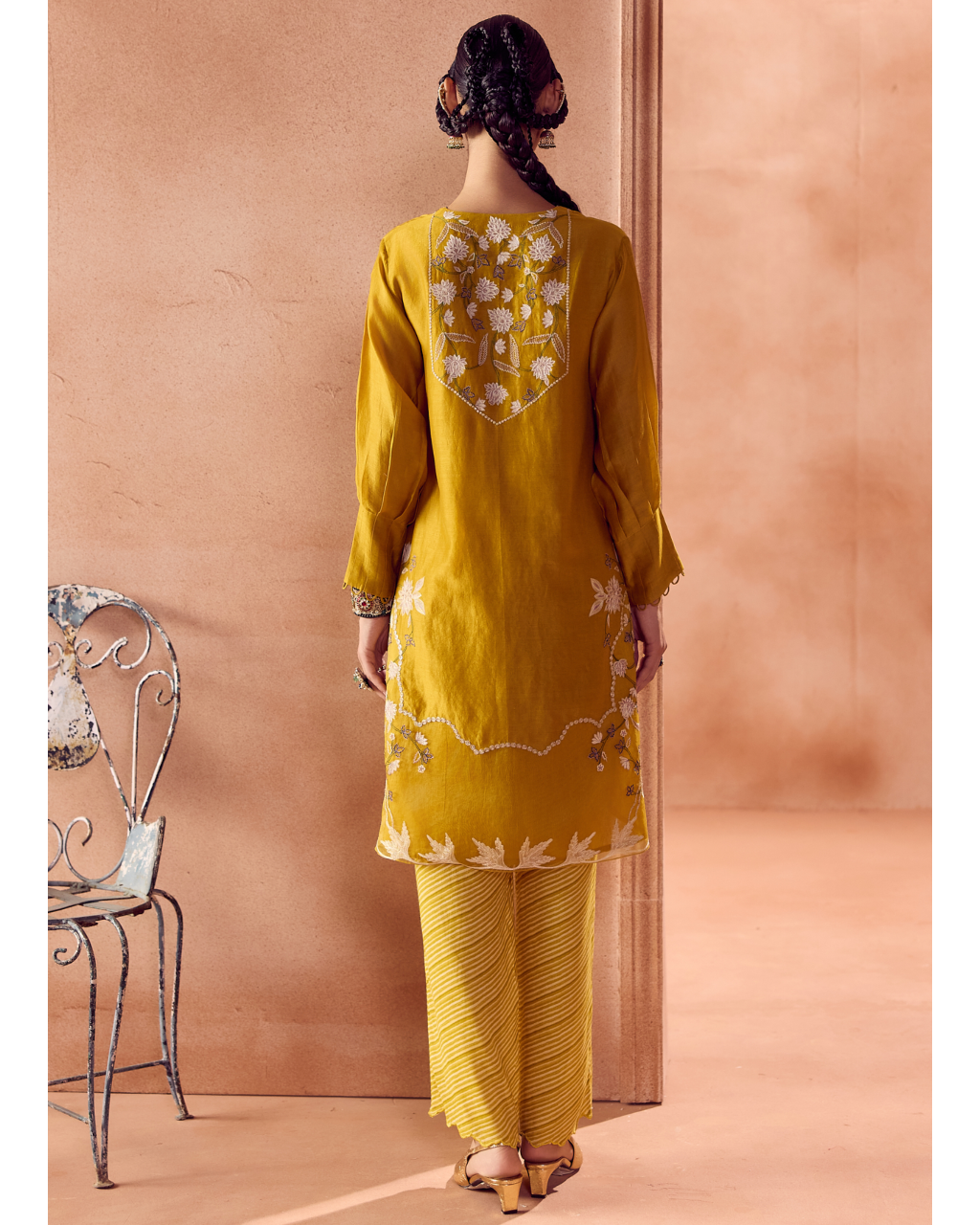 Mustard Kurta Set