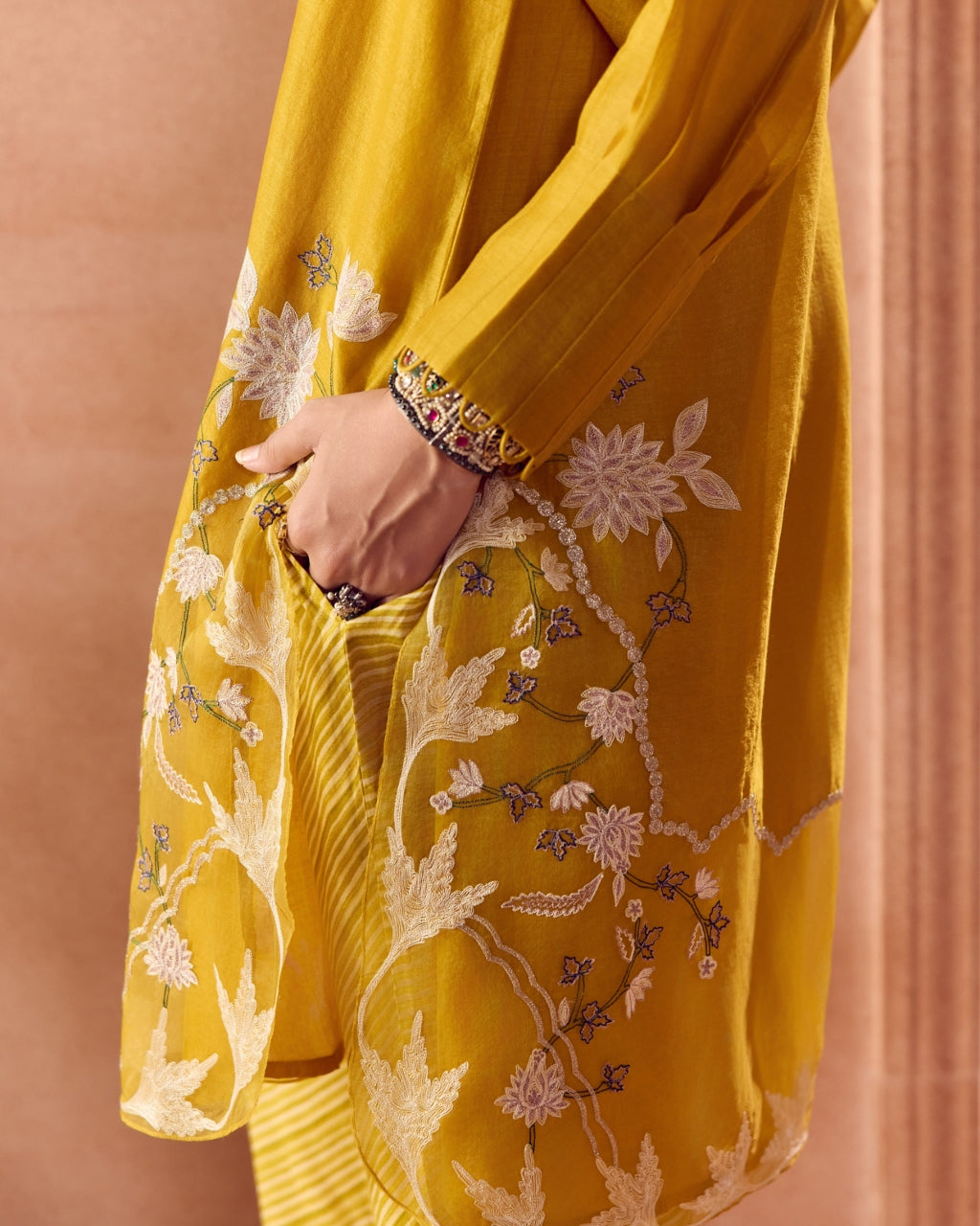 Mustard Kurta Set