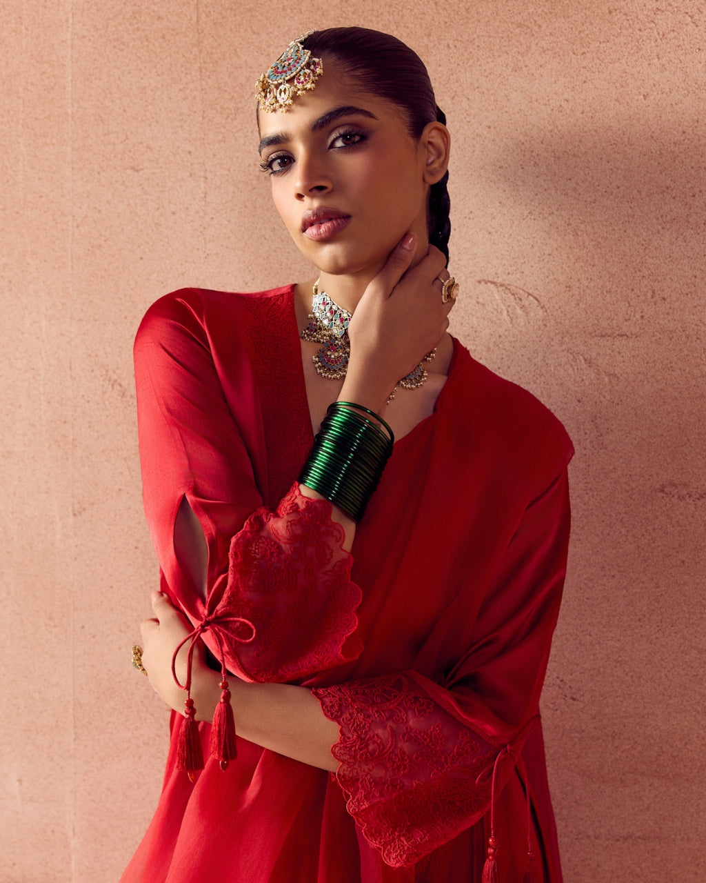 Red Kurta Set