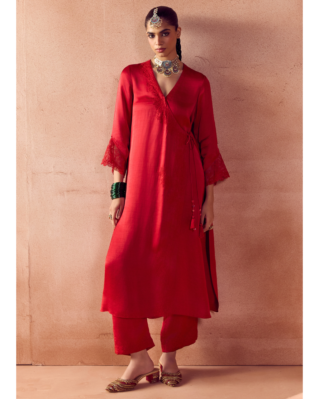 Red Kurta Set