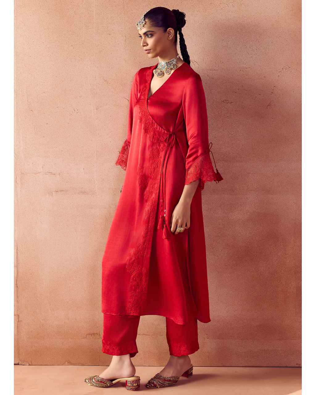 Red Kurta Set