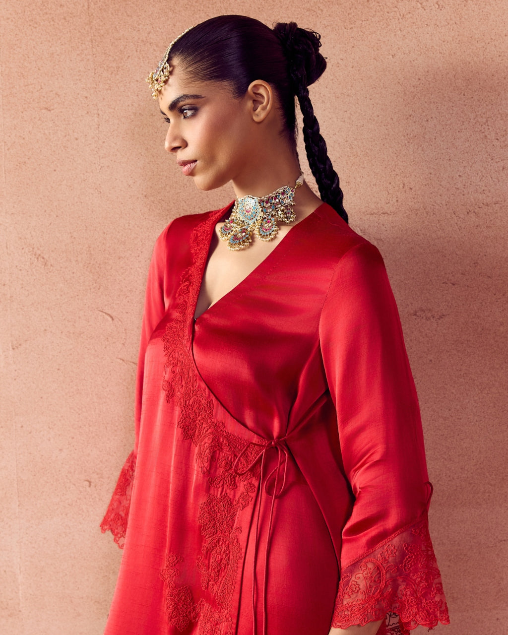Red Kurta Set