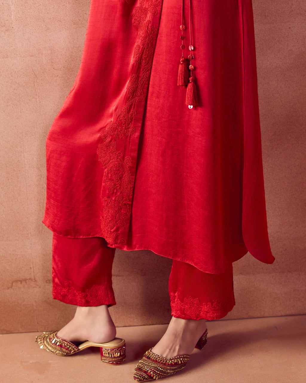 Red Kurta Set