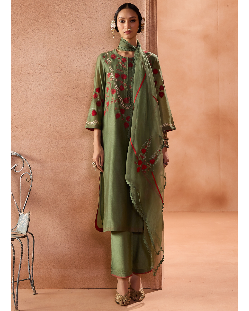 Green Kurta Set