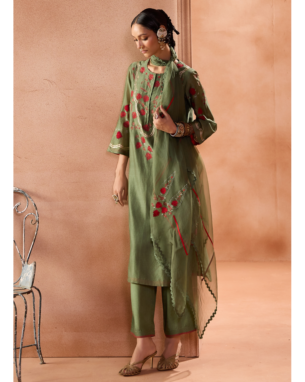 Green Kurta Set