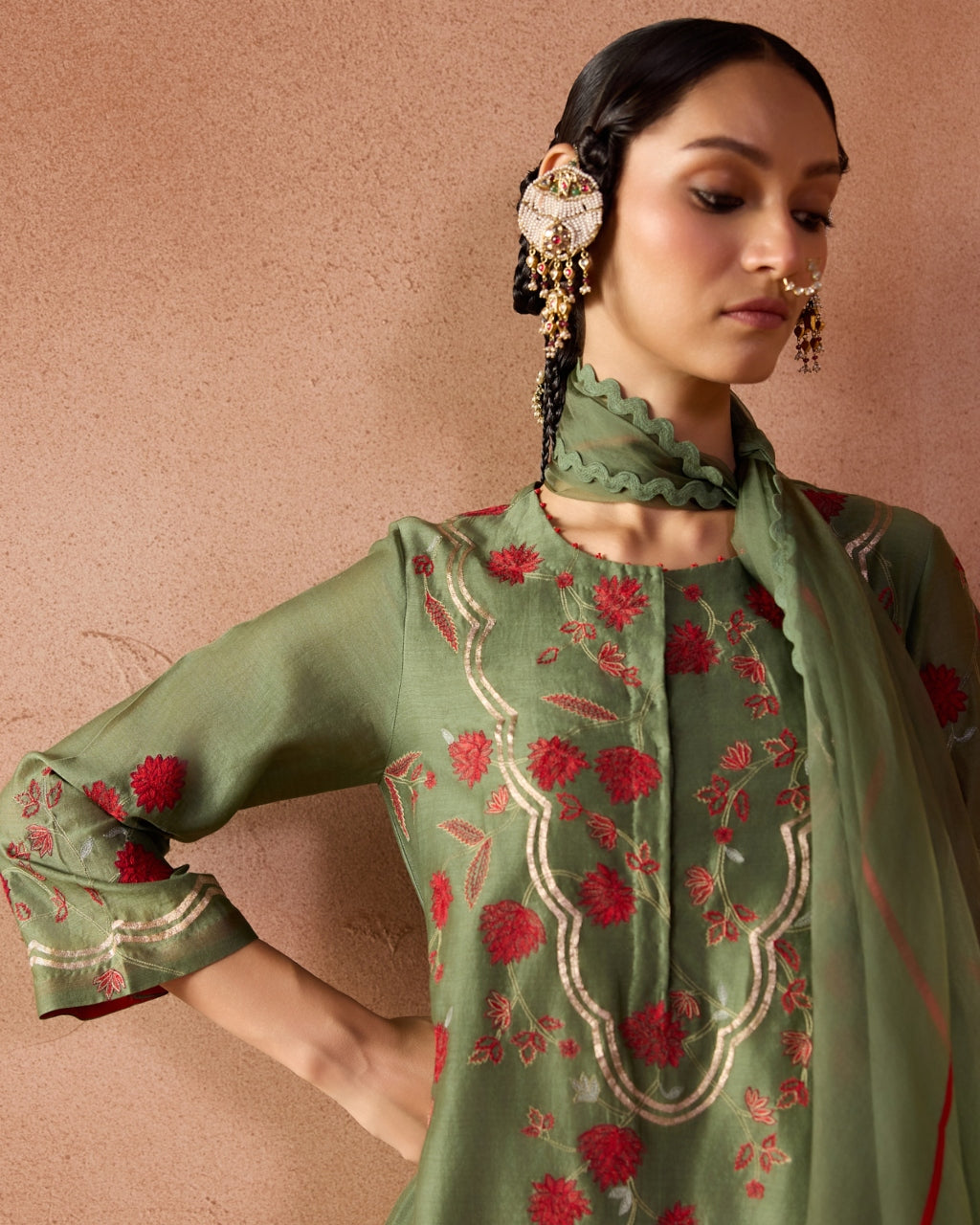 Green Kurta Set