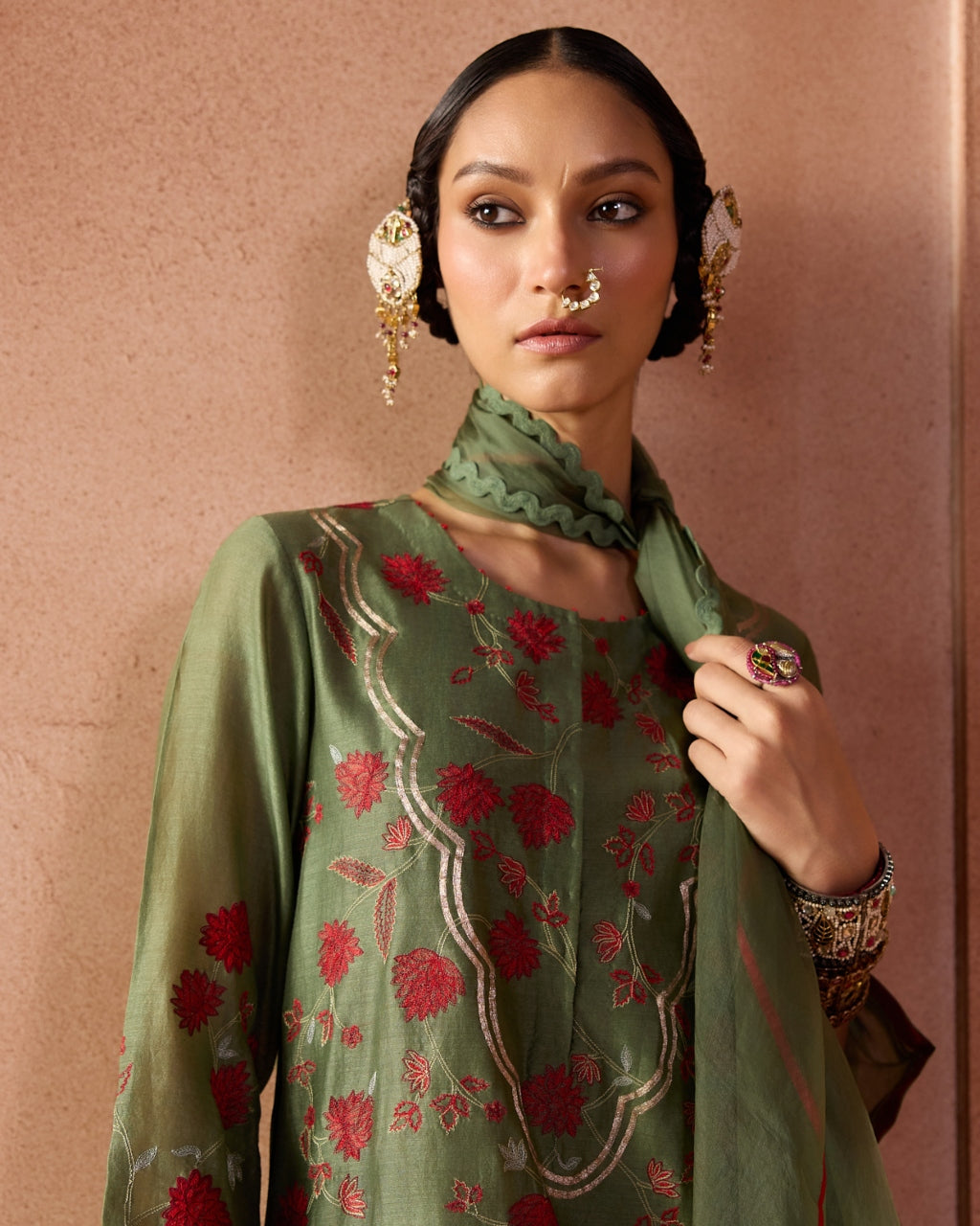 Green Kurta Set