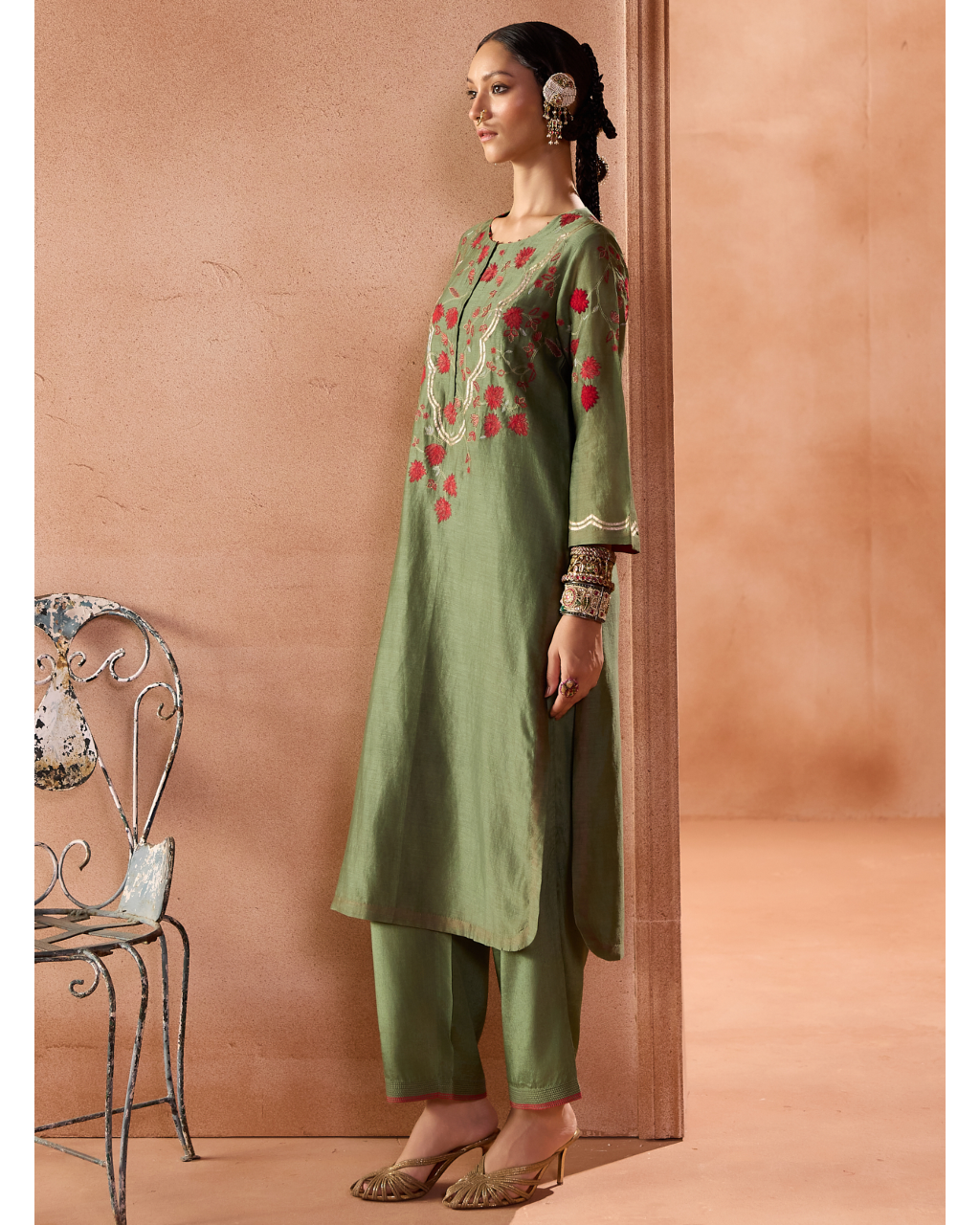 Green Kurta Set