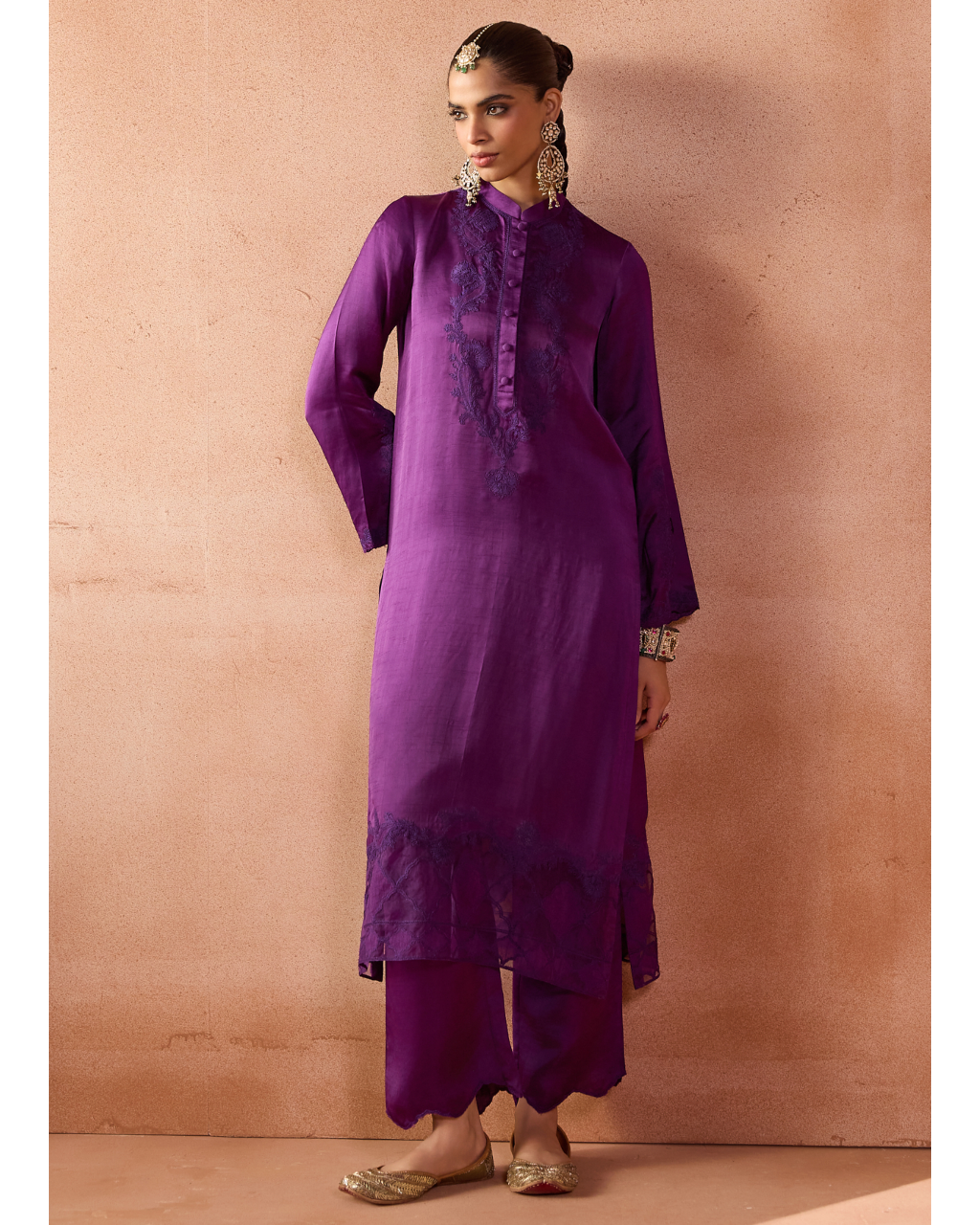 Purple Kurta Set