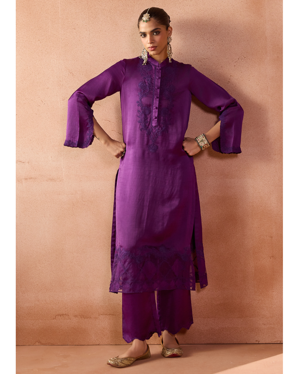 Purple Kurta Set