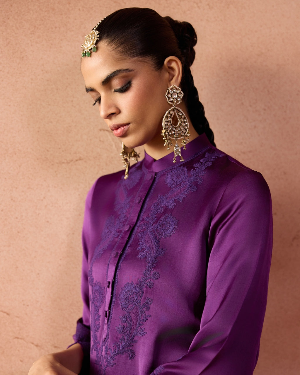 Purple Kurta Set