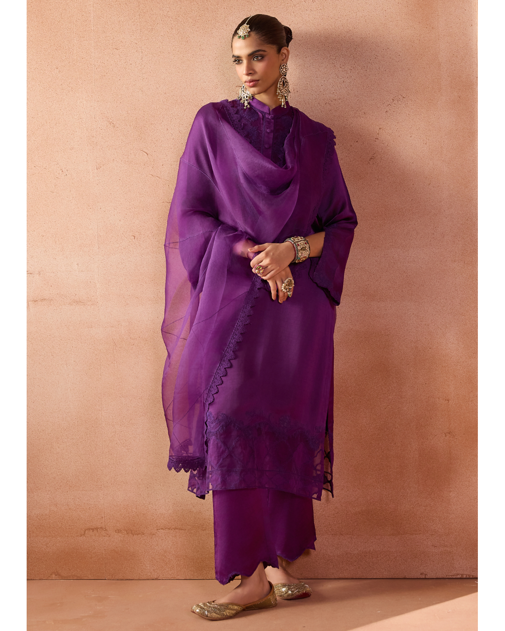 Purple Kurta Set
