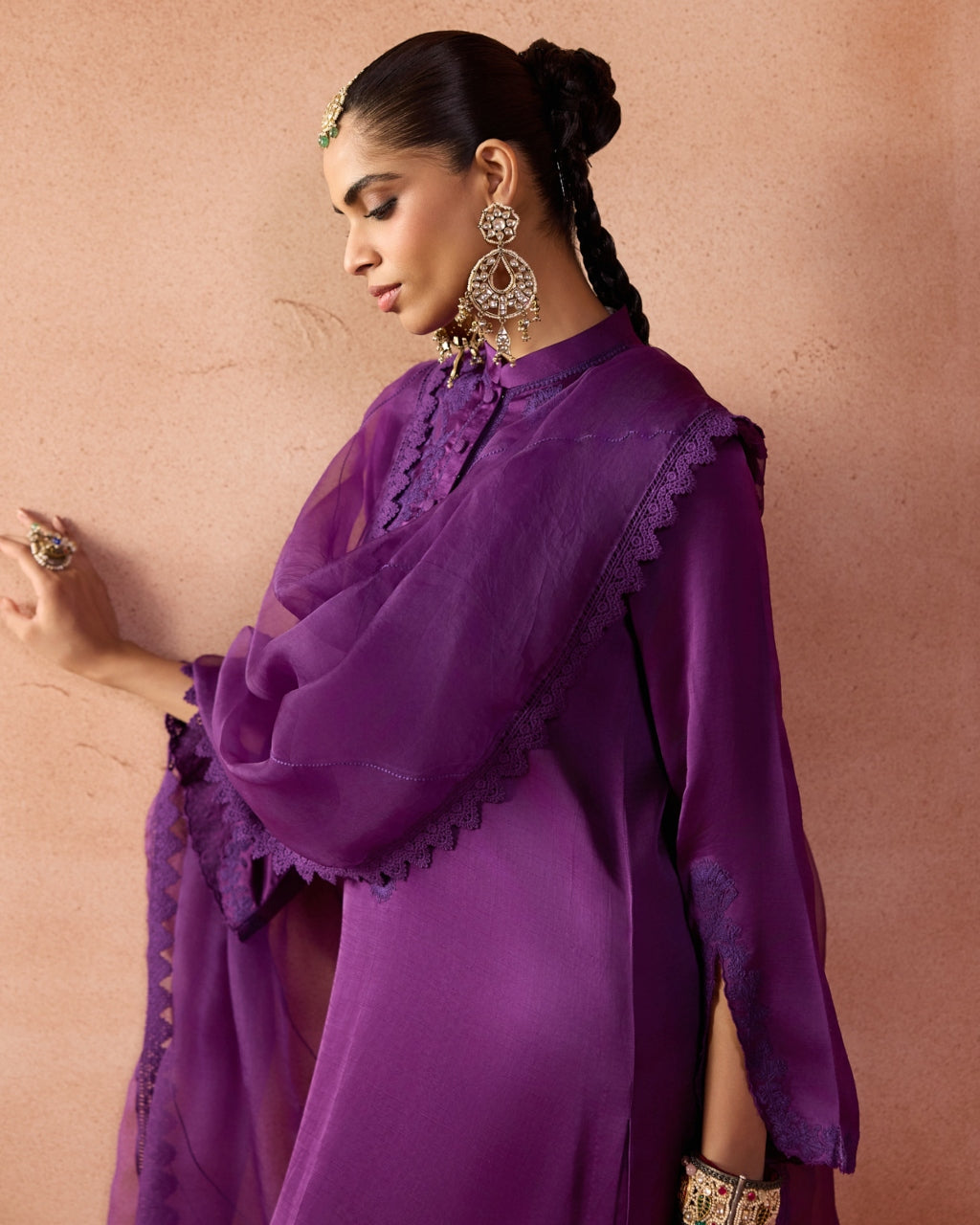 Purple Kurta Set